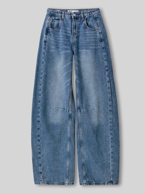 Джинсы barrel fit женские синие со средней посадкой, фото 4 из 7