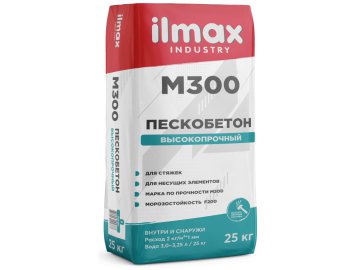 Смесь цементная для стяжек ilmax industry М300 пескобетон, 25 кг