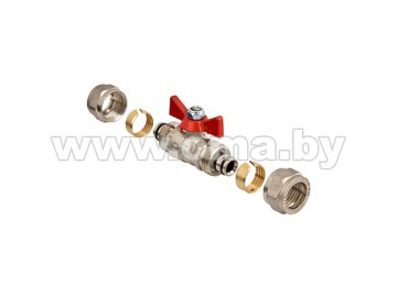 Кран шаровой под обжим, рукоятка бабочка 16 VT.343.N.1616 в Минске Ома