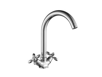 Смеситель Decoroom для кухни с поворотным изливом, хром арт.DR53028