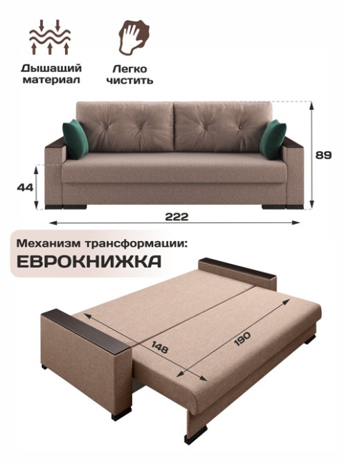 Диван-кровать Атланта (Независимый пружинный блок), фото 8 из 36