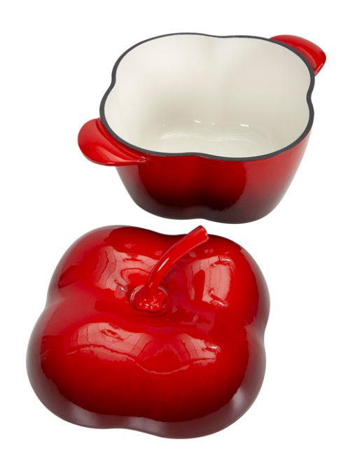 Кокот чугунный эмалированный Pepper red 3,3L, фото 10 из 13