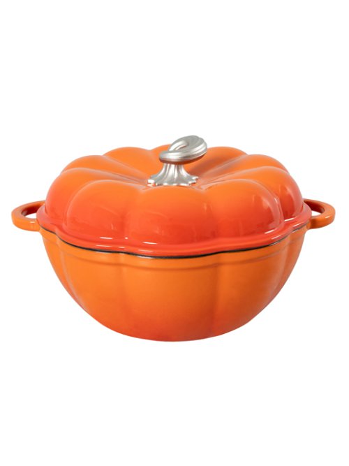 Кокот чугунный эмалированный Pumpkin New 3L, фото 6 из 12