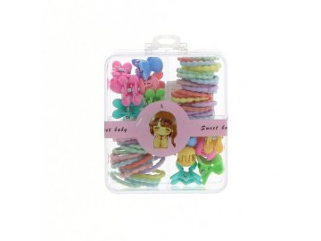 Набор для волос ODRI детский 12 заколок + 30 резинок, арт. SLWXA-050 в Могилеве Мила
