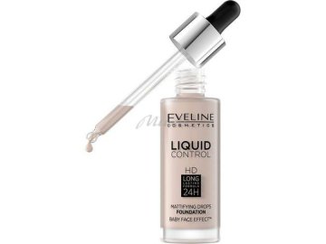Тональная основа EVELINE Cosmetics серии Liquid control инновационная жидкая, 32 мл, тон 005 ivory
