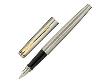 Ручка перьевая PARKER Jotter Core Stainless Steel GT (ежедневник А5 черный, пакет) 880902