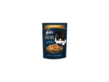 Корм конс. Felix Мясные ломтики для взр. кошек, с курицей 75 г в Щучине Три цены