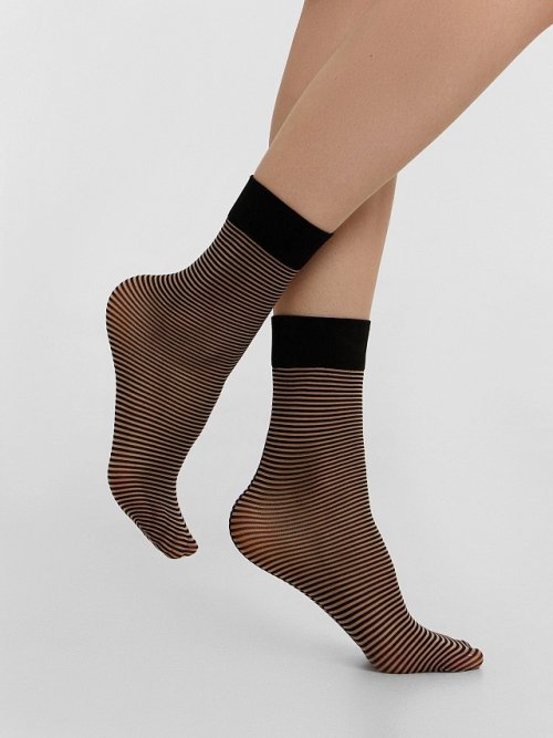 Носки женские в бежево-черном цвете, фото 3 из 30