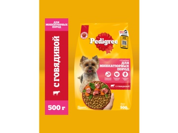 Корм д/соб."PEDIGREE"(мини,говядина)500г в Дзержинске Евроопт