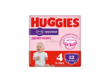 Мила акции Пружаны - Трусики-подгузники детские HUGGIES Ultra Comfort Mega Girl 4 (9-14 кг), 52 шт