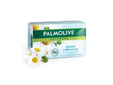 Мыло туалетное PALMOLIVE Натурэль Баланс и мягкость, с экстрактом ромашки и витамином Е, 90 г Мила