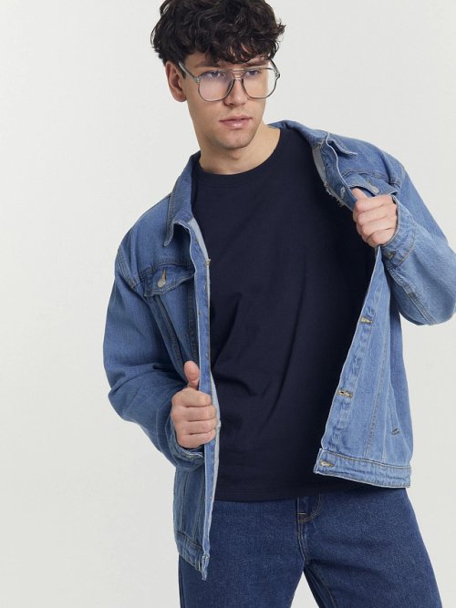 Футболка мужская в синем цвете, фото 6 из 10