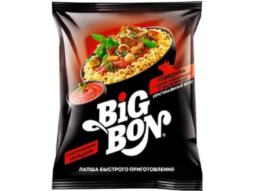 Лапша "БИГ БОН" (говядина/соус) РФ 75г в Жодино Евроопт
