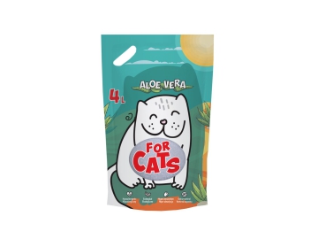 Наполнитель FOR CATS силикагелевый с ароматом ароматом алоэ вера, 4 л(1,6 кг)