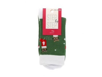 Носки женские STEP by STEP, размер 25, цвет Кот зелёный, арт. НЖ 9038-40