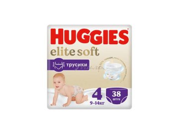 Подгузники-трусики детские одноразовые HUGGIES Elite Soft 4 (9-14 кг), 38 шт