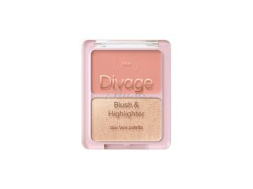 Палетка DIVAGE Blush & Highlighter Duo Face Palette, тон 01