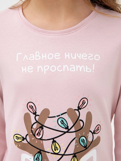 Комплект для девочек (джемпер, брюки) розовый с принтом "сладости", фото 5 из 32