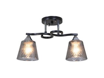Потолочный светильник Aitin-Pro НПБ 02-2x60-101 / 6089/2 (черный/хром)