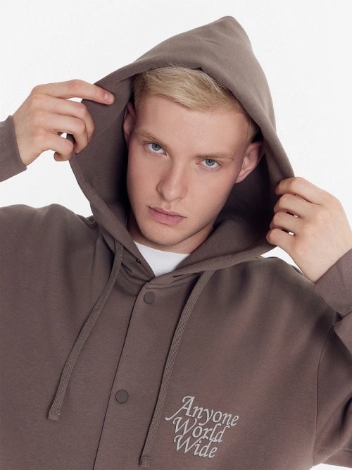 Толстовка мужская серая с печатью, фото 4 из 5