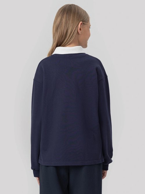 Джемпер для девочек синий с надписью "daydreamers club", фото 2 из 7