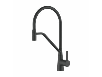 Смеситель кухонный Ledeme с гибким изливом (чёрный) L4397B-2