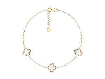 Браслет декоративный SOKOLOV, красное золото 585 проба, вставка перламутр