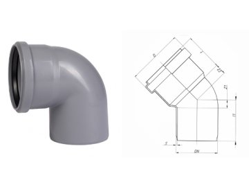 Отвод HTB ф110ммх87" OSTENDORF (115140) Ома