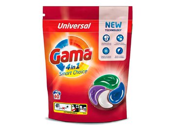 Капсулы для стирки универсальные GAMA Smart Choice 4 в 1 (60 шт)