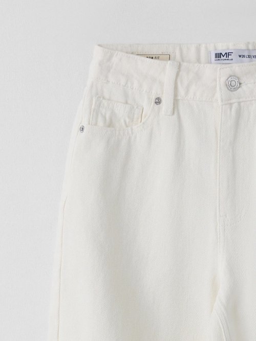 Джинсы женские белые mom fit с высокой посадкой, фото 5 из 5