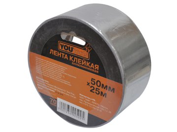 Лента клейкая алюминиевая YOURTOOLS  50мм*25м 70мкм