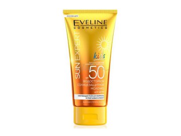 Молочко солнцезащитное EVELINE Sun Expert SPF50 водостойкое для детей, 150 мл на акции в магазинах Мила