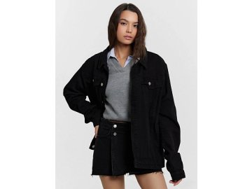 Шорты-юбка женские джинсовые черные Марк Формель