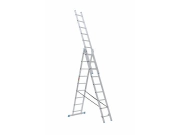 Лестница алюм. трехсекционная  9 ступеней LadderBel LS309 (2,58/5,78/3,98)