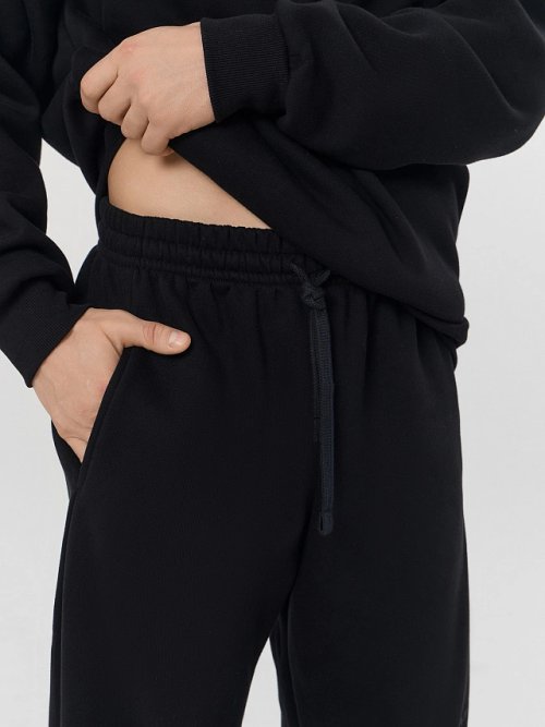 Теплые брюки джоггеры мужские черные с начесом, фото 5 из 5