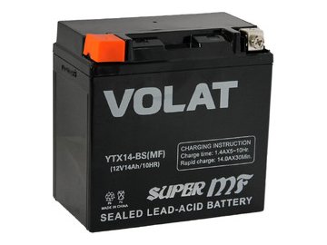 Мотоаккумулятор VOLAT YTX14-BS 14Ah (MF) L+