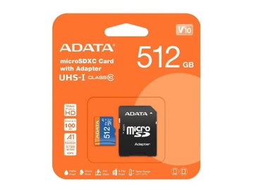 Карта памяти ADATA Premier AUSDX512GUICL10A1-RA1 microSDXC 512GB (с адаптером)