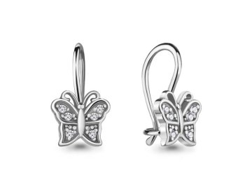 Серьги детские Aquamarine, серебро 925 проба, вставка фианит