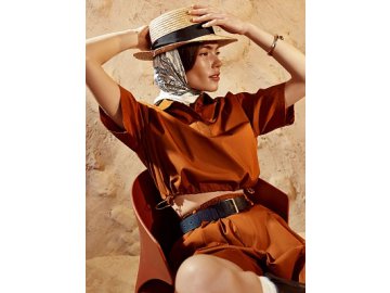 Поло женское коричневое