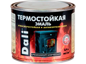 Эмаль термостойкая Dali черная 0,4 л