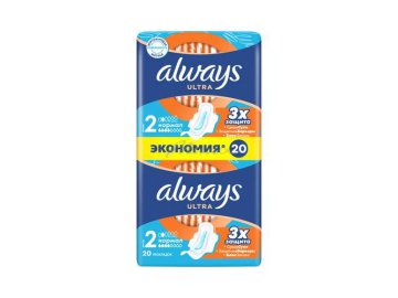 Прокладки жеские ALWAYS Ultra Normal ароматизированные ультратонкие, 2х10 шт
