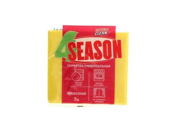 Акции Милы Ельск Только в сети «Мила» - Салфетки бытовые 4SEASON, 30х34 мм, 3 шт