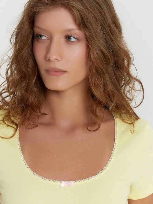 Футболка женская желтая, фото 4 из 5