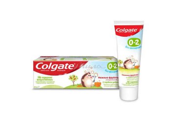 Детская зубная паста COLGATE 0-2 Нежные фрукты без фторида, 40 мл на акции в магазинах Мила