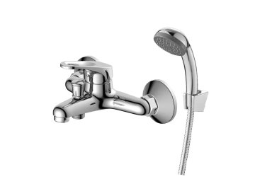 Смеситель Decoroom для ванны с коротким изливом, хром арт.DR21035 в Бобруйске Ома