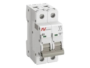 Выключатель автоматический EKF Averes AV-6 2P 2A (C) 6kA