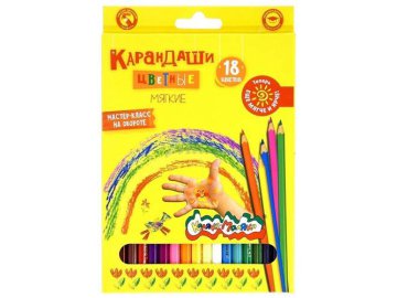 Набор цветных карандашей КАЛЯКА-МАЛЯКА(18цв,шестиг) на акции в магазинах Мила