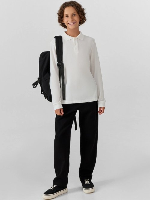 Поло для мальчиков белое, фото 6 из 10