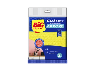 Салфетки целлюлоз Аккорд 3 шт BIG City