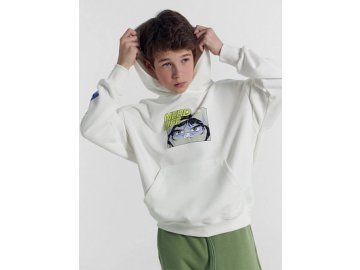 Худи для мальчиков белое с надписью "Nerd life" Марк Формель